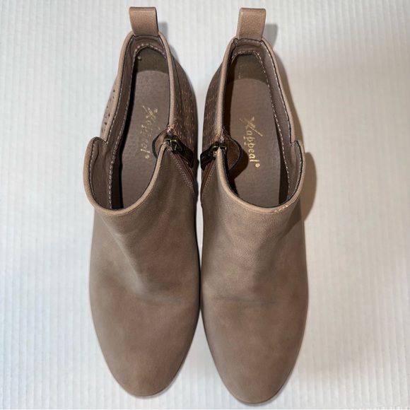 Women's Tan Beige Chic Casual Comfy Ankle Boots Shoes - Picture 4 of 6